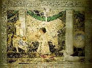 Piero della Francesca rimini, san francesco fresco and tempera oil painting on canvas